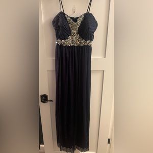 Navy Blue Long Formal Dress Size 15
